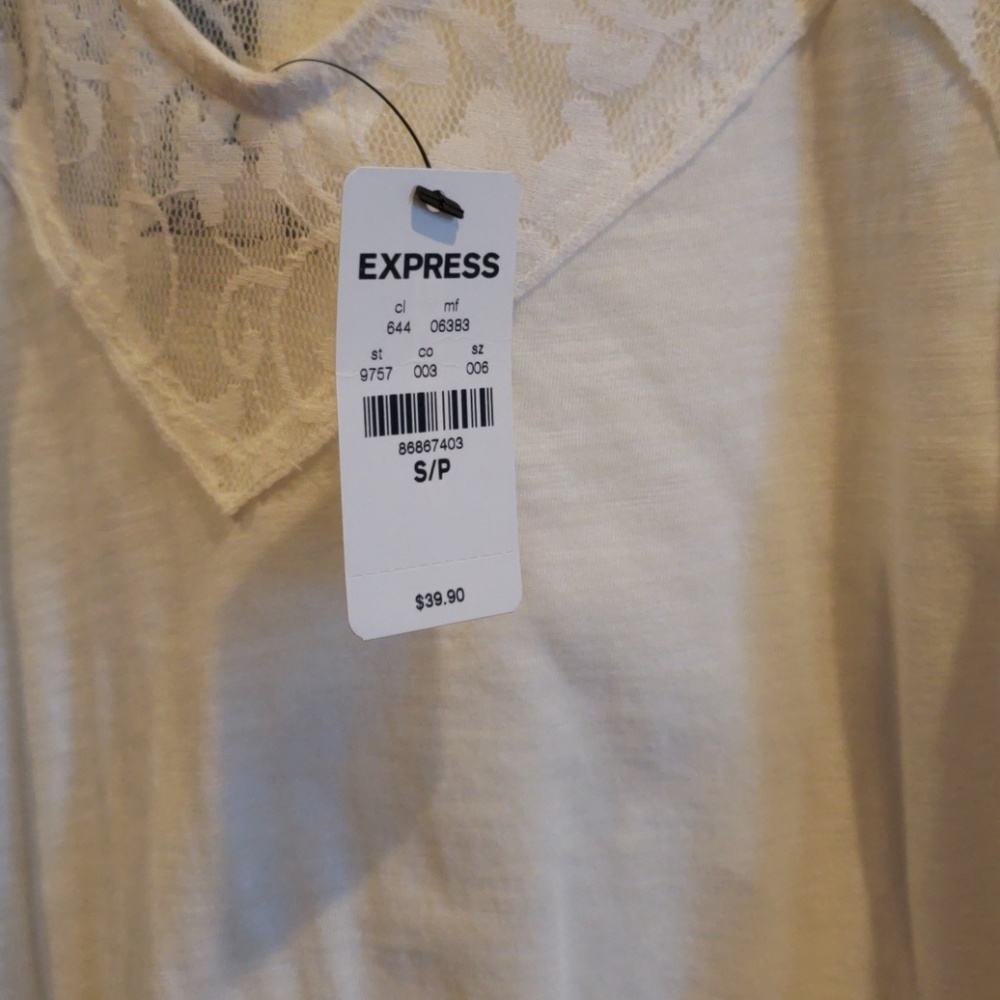 Sheer Cream Express Top - Picture 2 of 4
